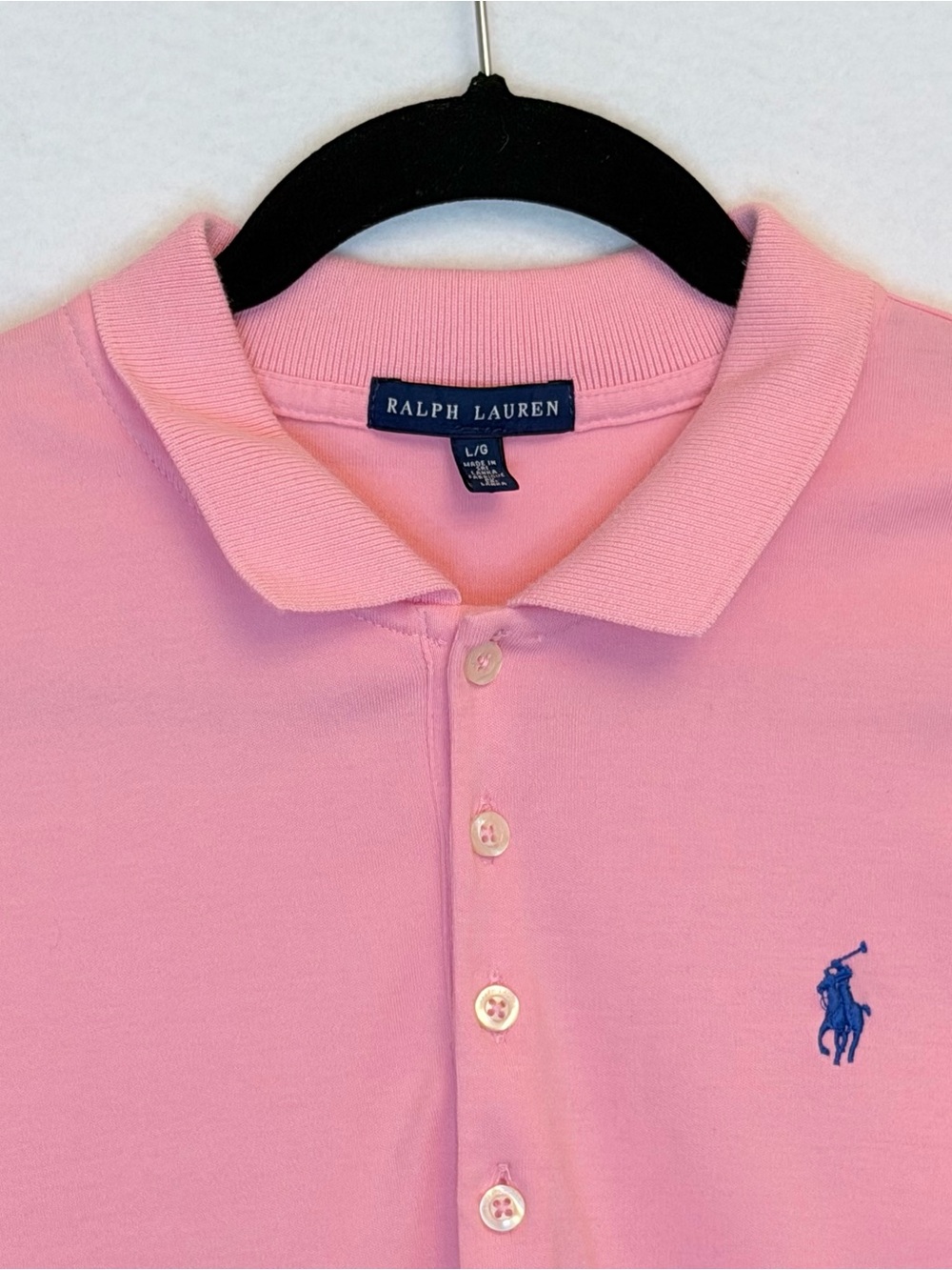 Ralph Lauren Pink Polo Dress Cotton Pony Logo Short Sleeve Size Large - Picture 2 of 6